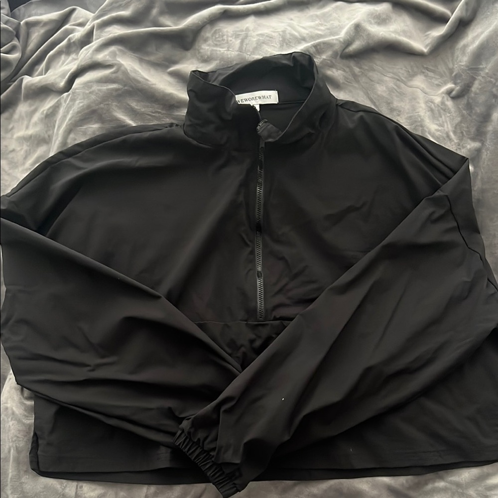 Stylish Black Half-Zip Pullover
